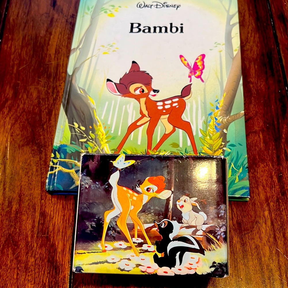 Disney Bambi Storybook and Mug from the late 1980s. Unused